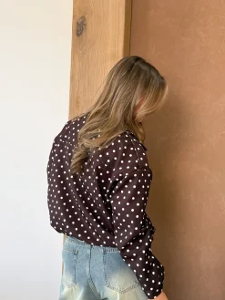 Bente polkadots jacket bruin