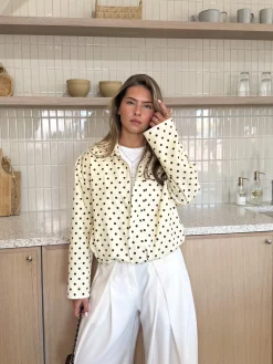 Bente polkadots jacket butter yellow