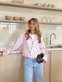 Bente polkadots jacket roze
