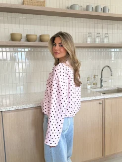 Bente polkadots jacket roze