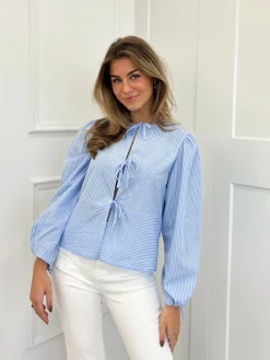 Blouse Aimee striped blauw