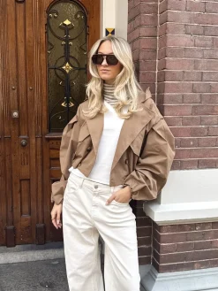 Cato trenchcoat taupe