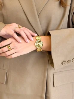 Coin armband gold