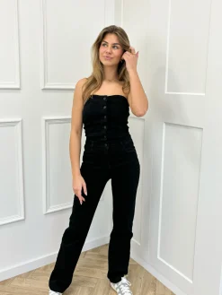 Denim jumpsuit May zwart