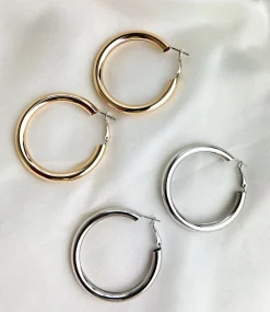 Earrings Hoops Zilver