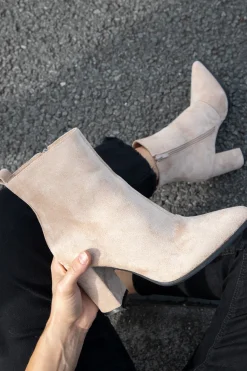 Enkellaars Dionne beige
