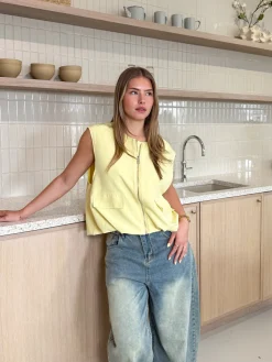 Gilet Esra butter yellow