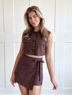 Gilet Sofie bruin