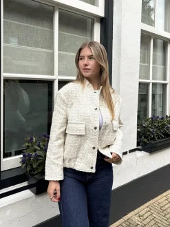 Glitter bomb jacket beige