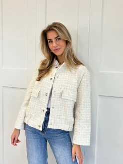 Glitter bomb jacket beige