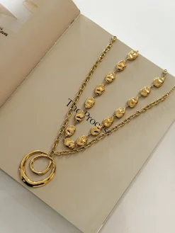 Gouden Moon Circle ketting