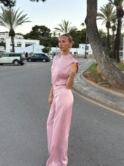 Jumpsuit satin Lily blush