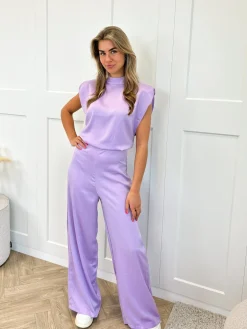Jumpsuit satin Lily lila