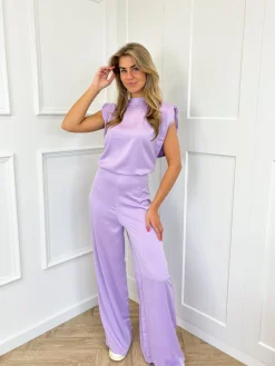 Jumpsuit satin Lily lila