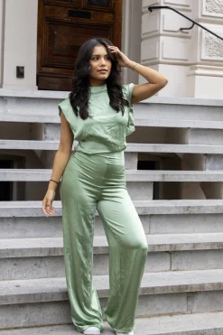 Jumpsuit satin Lily mint