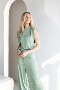 Jumpsuit satin Lily mint