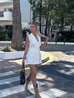Kaat playsuit wit