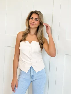 Korset top Melanie beige