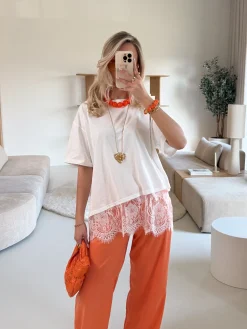 Kralen ketting oranje