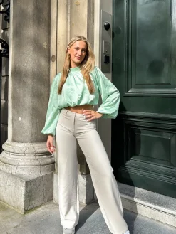 Low waist pantalon Anouk beige