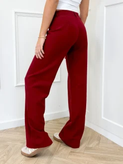 Low waist pantalon Anouk bordeaux