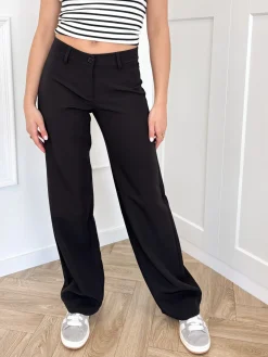 Low waist pantalon Anouk zwart