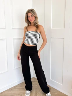 Low waist pantalon Anouk zwart