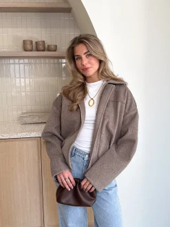 Madelief jas taupe