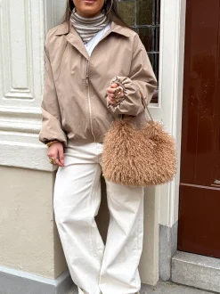 Millie jas licht camel