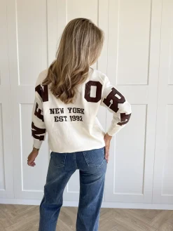New York trui beige