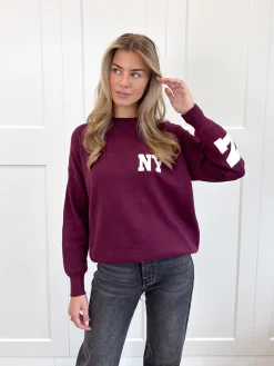 New York trui bordeaux
