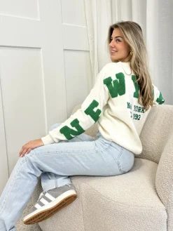 New York trui groen