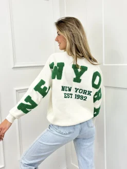 New York trui groen