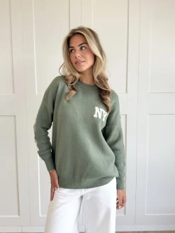 New York trui groen