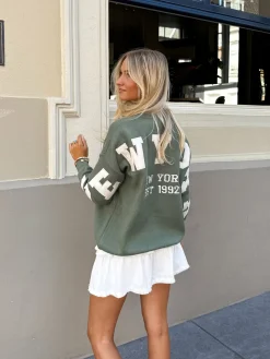 New York trui groen