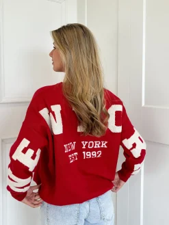 New York trui rood