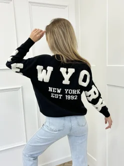 New York trui zwart