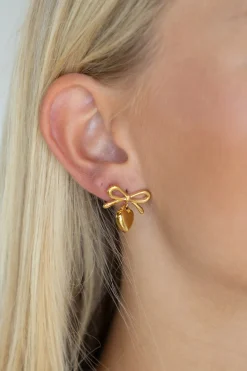 Oorbel Bow Love goud
