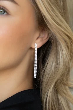 Oorbel Diamond drops zilver