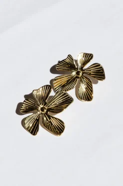 Oorbel Floral goud