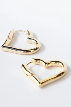 Oorbel gold heart