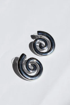 Oorbel Spiral zilver
