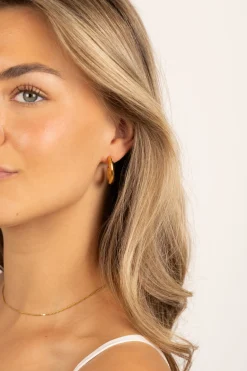 Oorbel Subtle Chunky hoop goud