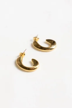 Oorbel Subtle Chunky hoop goud