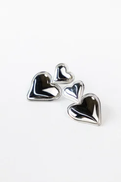 Oorbel sweety heart silver