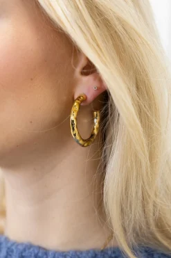 Oorbel Texture Hoop goud