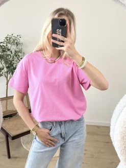 Oversized T-shirt roze
