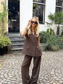 Pantalon Amélie bruin