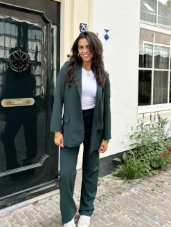 Pantalon Esther donker groen