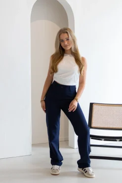 Pantalon Esther marine blauw